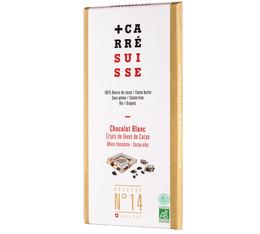 Tablette chocolat blanc, fèves de cacao bio n°14 - CARRÉ SUISSE