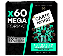 60 Capsules  compatibles Nespresso® - Espresso Classique n°7 - CARTE NOIRE