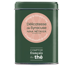 Thé noir et vert Délicatesse de Syracuse Nina Métayer - Boîte 90g - COMPTOIR FRANÇAIS DU THÉ