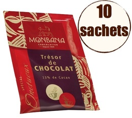 10 doses - Chocolat en poudre - Trésor de chocolat - MONBANA 