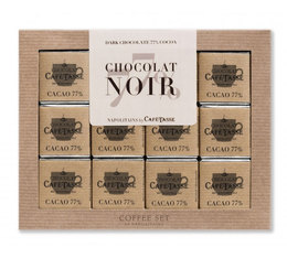 Chocolat Napolitain - Coffret Coffee Set Extra Noir 77% -CAFE TASSE