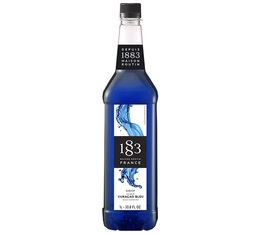 Routin 1883 Blue Curaçao Alcohol-Free Syrup Plastic Bottle - 1L
