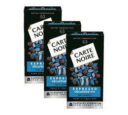 30 Capsules compatibles Nespresso - Espresso Décafénié - CARTE NOIRE