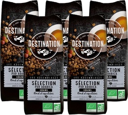 Café en grains bio 100% Arabica Sélection - 5x250g - Destination