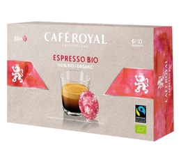 50 Dosettes compatibles Nespresso® pro Espresso Bio - CAFE ROYAL Office Pads