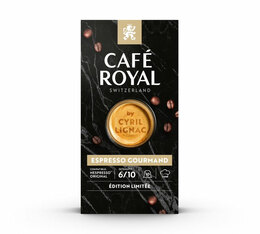 10 Capsules compatibles Nespresso® - Espresso gourmand par Cyril Lignac - CAFE ROYAL