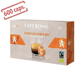 600 Dosettes compatibles Nespresso® pro Espresso Forte Bio - CAFE ROYAL Office Pads