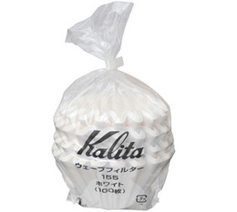 Filtres à café - KALITA -  papier blanc Wave 155 x 100
