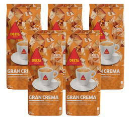 Lot Café en grain Gran Crema Delta Cafés - 5x1Kg