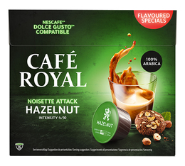 16 Capsules  Noisette compatibles Nescafe Dolce Gusto - CAFE ROYAL