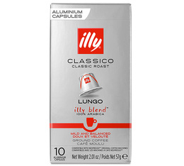 10 Capsules Lungo normal Rouge - Nespresso compatibles- ILLY