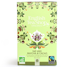 Thé vert, matcha & cacao - 20 sachets - ENGLISH TEA SHOP