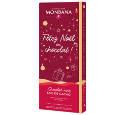 Tablette chocolat noir - 80g - Fêtez Noël en chocolat ! - MONBANA