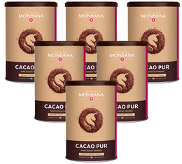 6 Boîtes de Cacao 100 % Cacao 6x150 g - Monbana