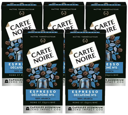 50 Capsules compatibles Nespresso®- Espresso Décaféiné - CARTE NOIRE