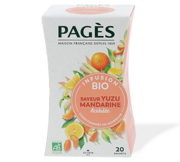Infusion Bio Yuzu Mandarine - 20 sachets suremballés - PAGÈS 