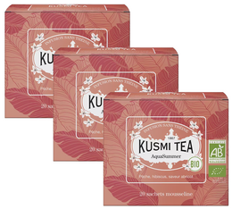 Pack Infusion AquaSummer bio - 3 x 20 sachets - KUSMI TEA