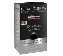 10 capsules compatibles Nespresso® Gran Riserva Arabica - CAFFE CORSINI