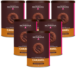 Lot de 6 Chocolats en poudre aromatisés Caramel 250g - Monbana