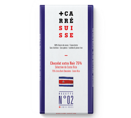 Tablette Grand Cru Chocolat Extra Noir 75% Costa Rica n°2 - 100g - Carré Suisse