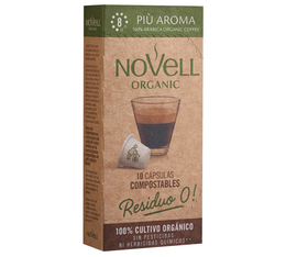 10 capsules compatibles Nespresso® Piu Aroma Bio – NOVELL