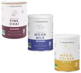 Trio de boissons frappées bio - 3 x 125 g - Pink Chaï, Magic Golden, Moon Milk - NÜMORNING