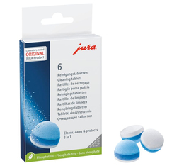 Nettoyant JURA - Boîte de 6 pastilles de nettoyage (3 en 1) Ref 24225