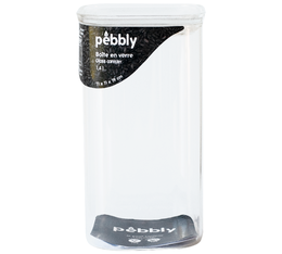 Boîte de conservation carrée PEBBLY en verre - 1.4L