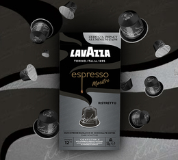 pack 200 lavazza capsules ristretto compatible nespresso