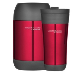 Lot Tumbler Mug 42.5cl + Lunch box 50cl Rouge Glacé - Thermocafé by Thermos