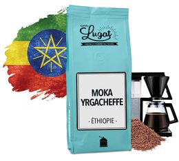 Café moulu pour cafetière filtre : Ethiopie - Moka Yrgacheffe - 250g - Cafés Lugat