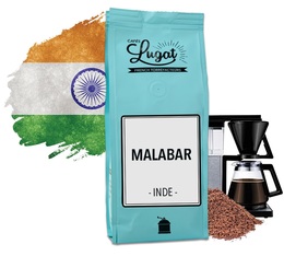 Café moulu pour cafetière filtre : Inde - Malabar - 250 g - Cafés Lugat