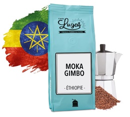 Café moulu pour cafetière italienne : Ethiopie - Moka Gimbo - 250g - Cafés Lugat
