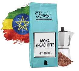 Café moulu pour cafetière italienne : Ethiopie - Moka Yrgacheffe - 250g - Cafés Lugat
