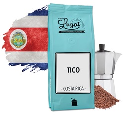 Café moulu pour cafetière italienne : Costa Rica - Tico - 250g - Cafés Lugat
