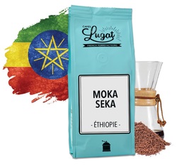 Café moulu pour cafetière Hario/Chemex : Ethiopie - Moka Seka - 250g - Cafés Lugat