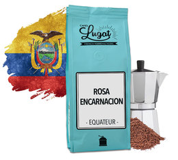 Café moulu cafetière italienne : Rosa Encarnacion - Equateur - 250g - Cafés Lugat