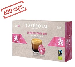 600 Dosettes compatibles Nespresso® pro Lungo Forte Bio - CAFE ROYAL Office Pads