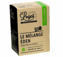 10 capsules Le mélange Eden bio - Nespresso compatible - CAFES LUGAT