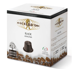 10 capsules compatibles Nespresso® Black Armonia - MISCELA D'ORO
