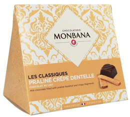 Chocolats Les Classiques - Chocolat au lait et crêpe dentelle - Monbana