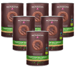 Lot de 6 boîtes de Chocolat en poudre Bio Max Havelaar 6x1Kg - Monbana