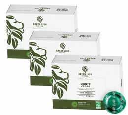 150 dosettes compatibles Nespresso® pro Monte Verde Commerce Equitable Office Pads Bio - GREEN LION COFFEE
