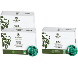 150 dosettes (100 pads + 50 offertes) compatibles Nespresso® pro Monte Verde Commerce Equitable Bio - GREEN LION COFFEE