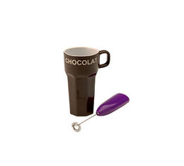 Mug Chocolat & son mousseur à lait