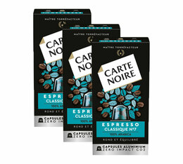 30 Capsules compatibles Nespresso - Espresso Classique n°7 - CARTE NOIRE