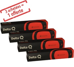 Offre exceptionnelle Capsules DeltaQ Qharacter Delta cafés 3 achetées + 1 offerte