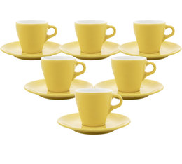 Tasses - ORIGAMI - tasses et sous-tasses espresso jaune 9cl