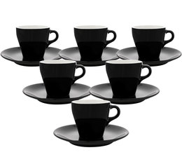 Tasses - ORIGAMI - tasses et sous-tasses espresso noir 9cl