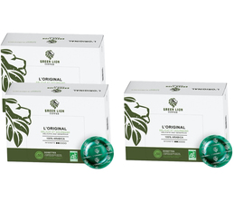 150 dosettes (100 + 50 offertes) compatibles Nespresso® pro L'original Office Pads Bio - GREEN LION COFFEE 